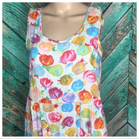 Y2K Vintage Lightweight Sleeveless Jams World Empire Waist Floral Dress